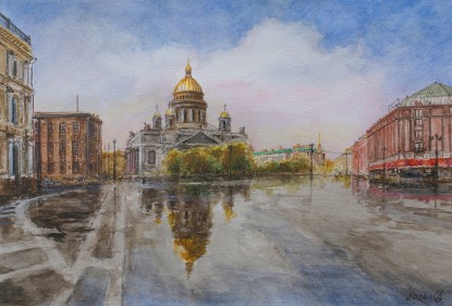 Петербург. Вид на Исаакиевский собор