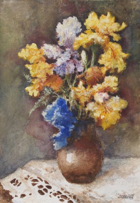 Ирисы (акварельный этюд)